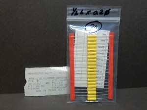 Thomson Metalized Polyester Axial Tone Capacitors 0.022uf 400V Qty 20 NOS