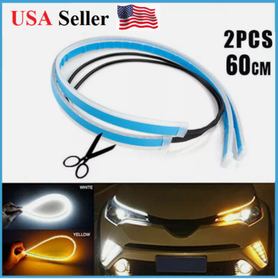 #ad #ad 2x 24quot; DRL LED Headlight Strip Daytime Running and Sequential Turn Signal Lights $11.69