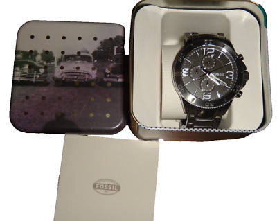 美品　FOSSIL 腕時計　自動巻き　BQ2426 Privateer Sport Mechanical Black Stainless Steel Watch