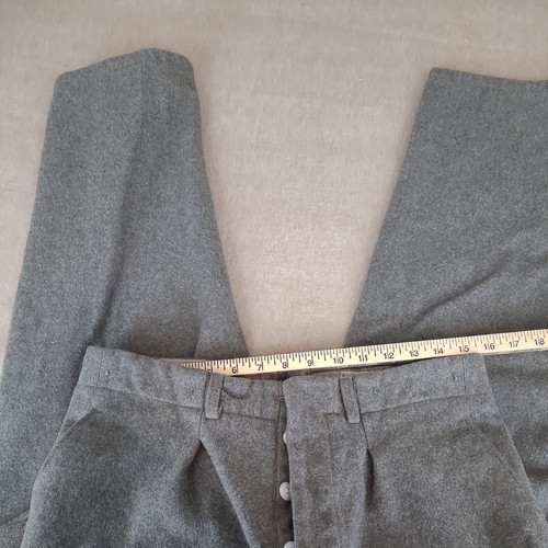 Vtg Cbv Swedish Military Pants Mens Actual 31x28 C 150 3 crown Gray Wool Hunting - Picture 4 of 19