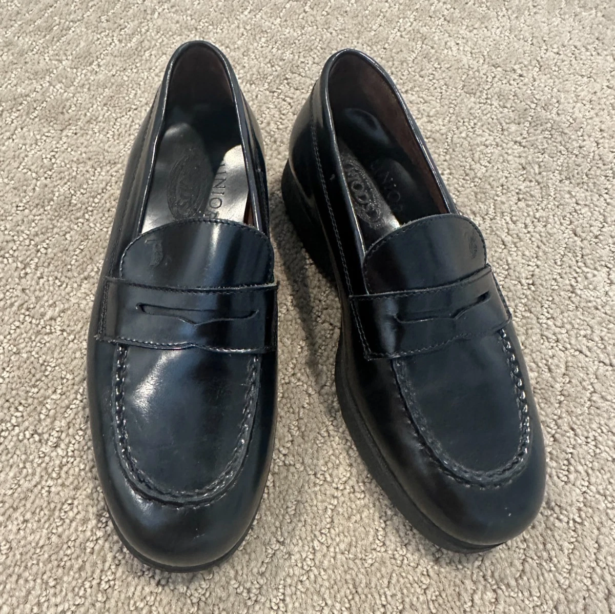 TOD’S MOCASSINO PENNY TOD'S JUNIOR IN PELLE NERA TAGLIA 32 1