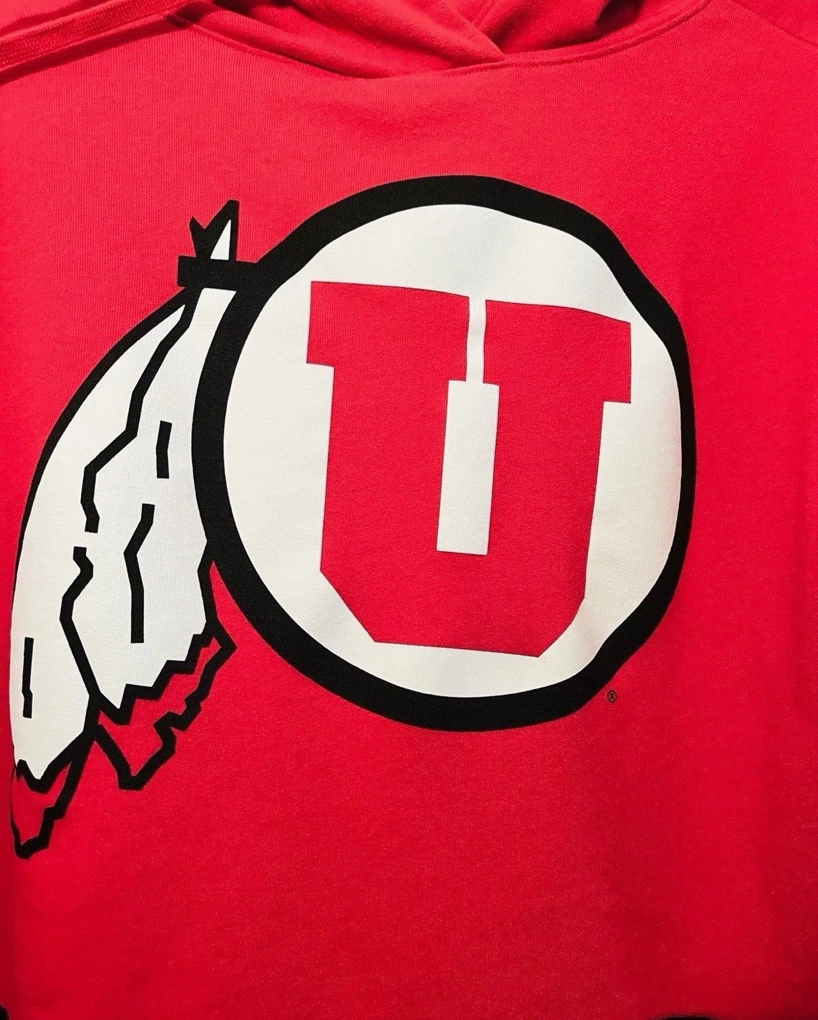 UNDERCOVER Felpa con cappuccio Victoria's Secret ROSA UTAH UTES UNIV Collegiale rosso nero taglia large