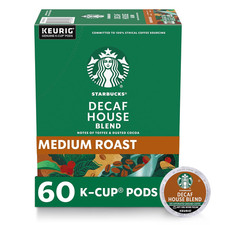 Decaf House Blend K-Cup Coffee Pods for Keurig - 60 Pods 6 Boxes