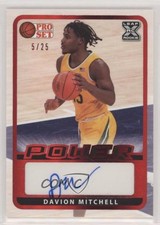 2021-22 Leaf Pro Set Power Base Red Spectrum Foil 5/25 Davion Mitchell Auto 1b8