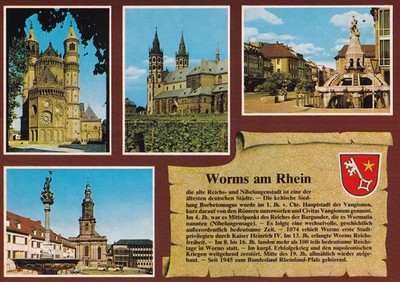 Postcard - (D) - Worms - City Chronicle - around 1980/90