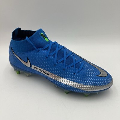 Nike Phantom GT Elite DF SG Blue Silver CW6591 401 Mens Size 9 NEW Soccer Cleats