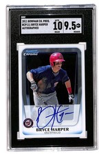 2011 Bowman Chrome #BCP111 Bryce Harper Autograph SGC 9.5 Auto 10