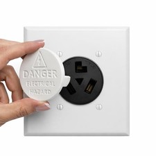 Safety Receptacle Outlet Plug Cover Designed to Fit 125V/220V-250V 2 WHITE