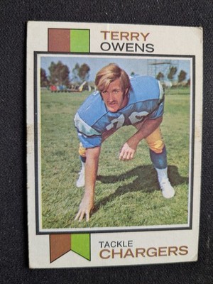 1973 Topps Football Card # 284 Terry Owens - San Diego Chargers (VG)