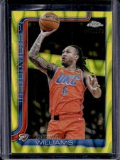 2025-26 Topps Chrome Jaylin Williams RayWave Yellow Refractor #/275 Thunder