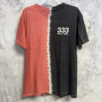 Half Evil 333 T Shirt Mens Large Two Tone Short Sleeve Tee
