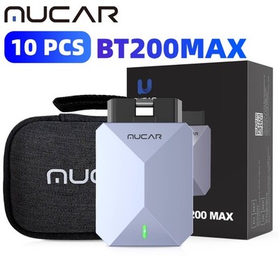 10pcs MUCAR BT200 MAX Lifetime FREE OBD2 Scanner Car AI Diagnostic Tool All Free