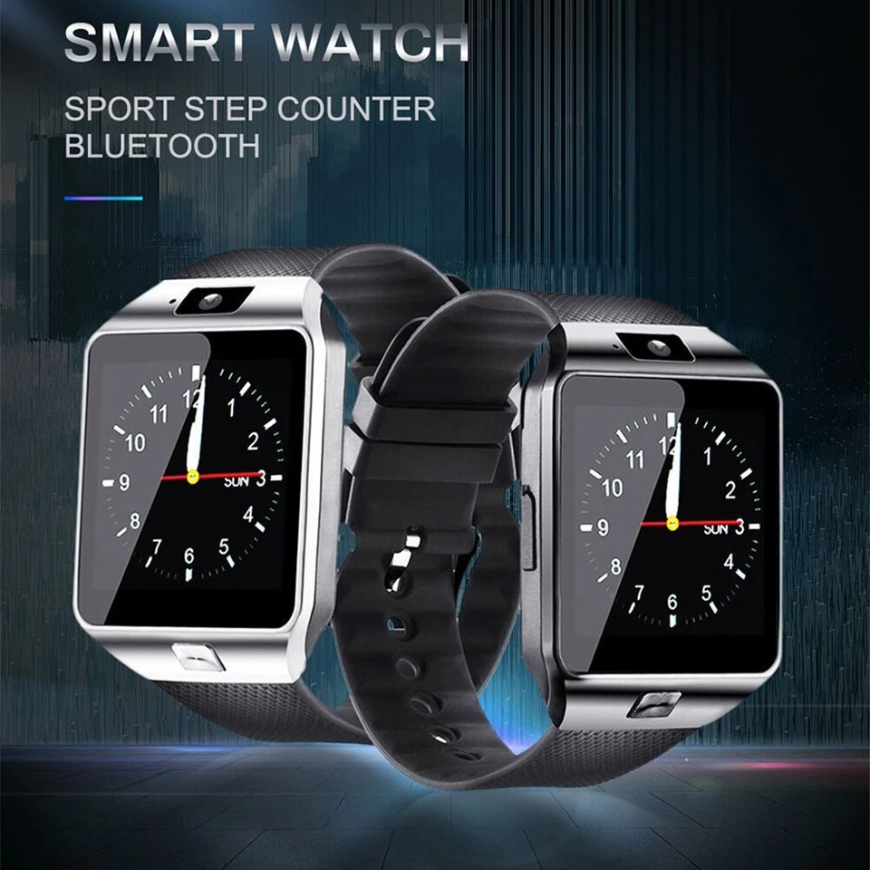 Neu Bluetooth GSM entsperrt SIM TF Kartensteckplatz Smartwatch für Android Männer Frauen - Bild 3 von 4