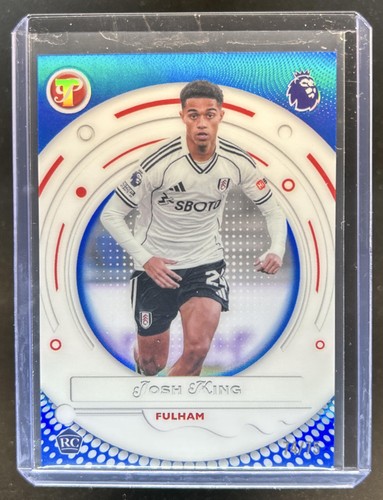 2025-26 Topps Pristine Premier League Josh King Blue Refractor RC #/75 Fulham