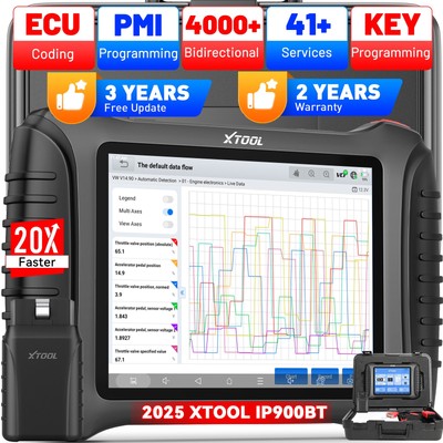XTOOL IP900BT Wireless Bidirectional OBD2 Scanner Diagnostic Tool 41+ Services