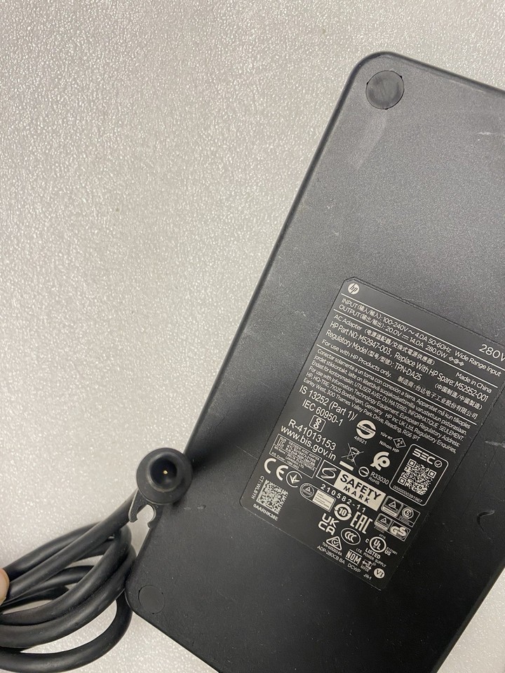 Alimentatore AC per Notebook da 280W 20V 14A Compatibile con HP Z2 Mini G9 G5 G4 G3 Thunderbolt Dock 280W G4 M52952-001 M52947-003 TPN-DA25 L00458-002 TPC-CA61