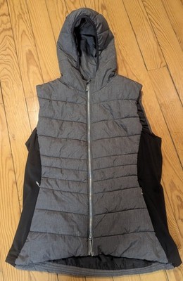 Ärmellose, Abgesteppte Jacke mit Kapuze, Grau, TCM Active,  Gr.M