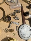 box of antique clock parts lot vintage — photo 2