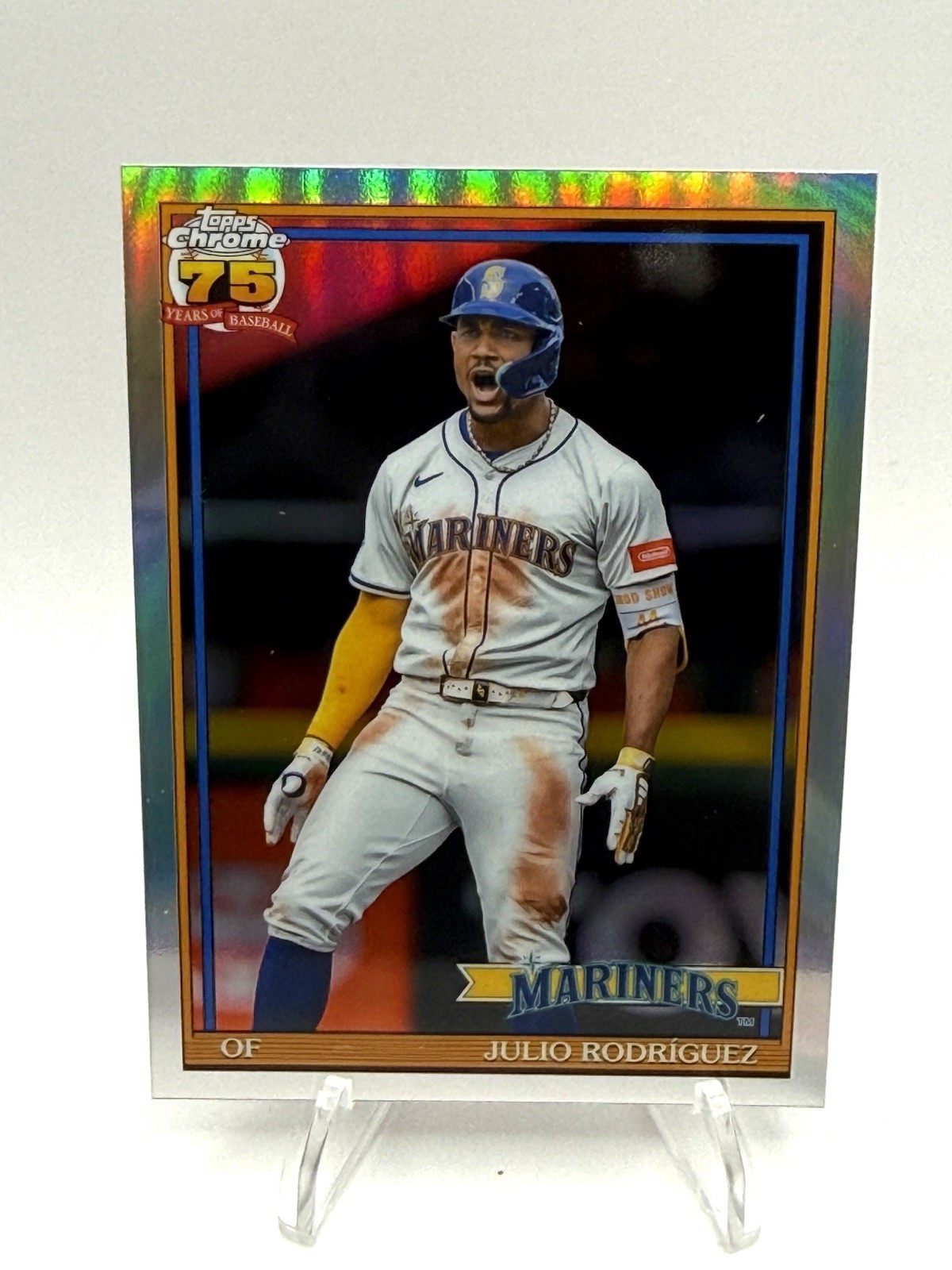 2026 Topps Chrome Julio Rodriguez 1991 Variation Refractor #91CB-13 Mariners