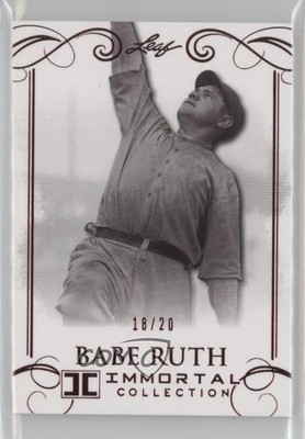 2017 Leaf Immortal Collection Red Spectrum 18/20 Babe Ruth #27 HOF 0c3