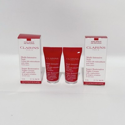 2x CLARINS Multi-Intensive Nuit Super Restorative Night Cream 0.1oz/5 ml