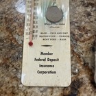 Vintage Bank Of Poynette WI Money Bag Canvas Cloth & Weather Checker — photo 8