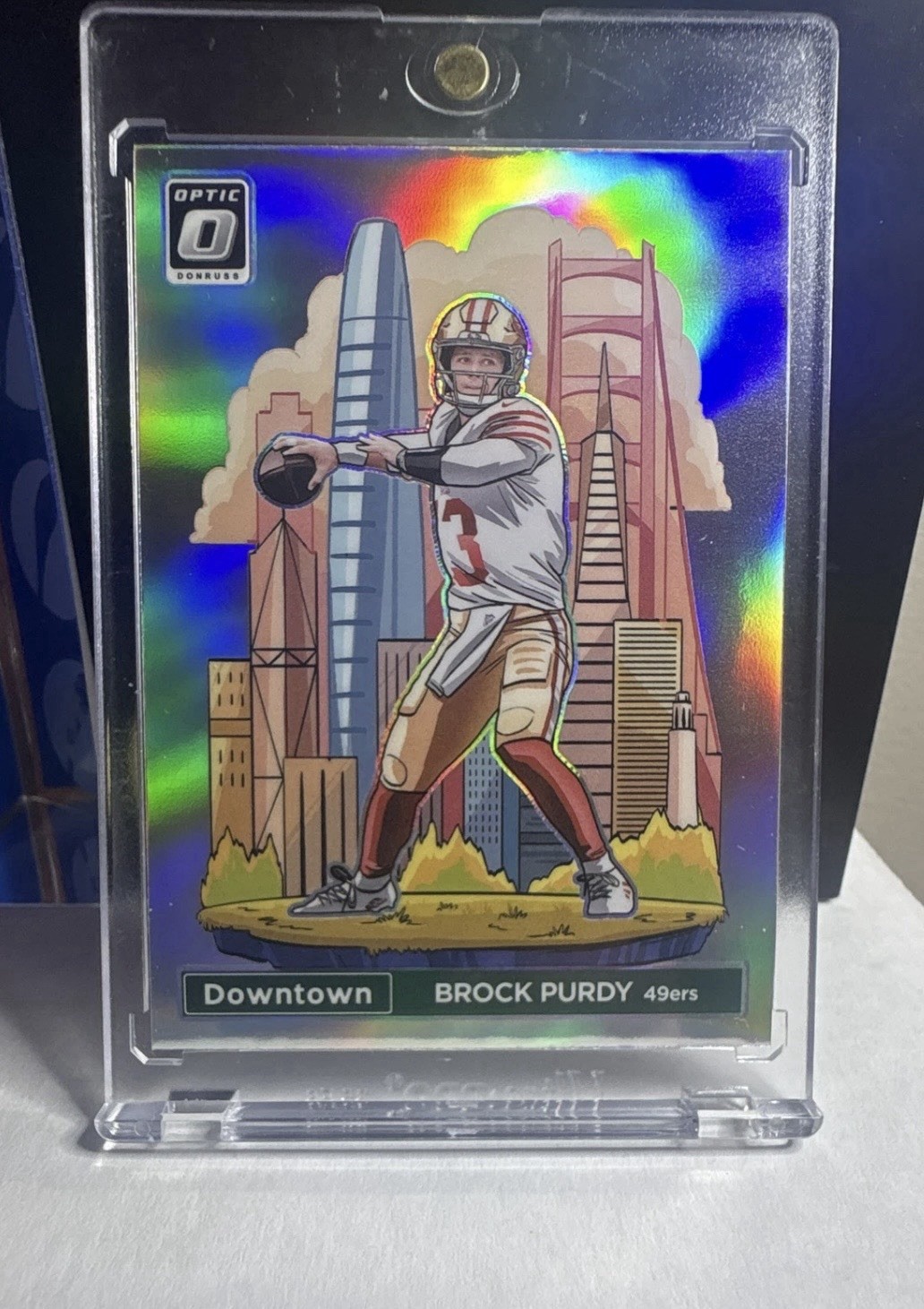 2024 Panini Donruss Optic Downtown! Brock Purdy #4 49ers NFL Football Card