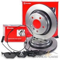 Brembo Bremsscheiben Ø298+BREMSBELÄGE +Warnkontakt Hinten FÜR BMW 5-ER E39 Kombi