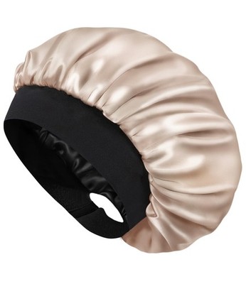 Schlafmütze aus Satin für Damen Herren, Seidenhaube Silk Bonnet Haarhaube, Ve...
