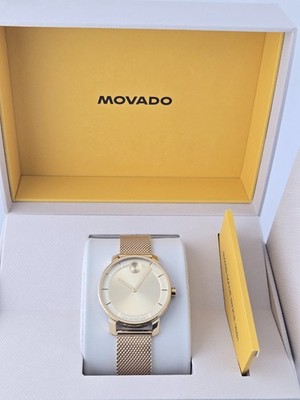 Movado Bold Access Gold Dial Stainless Steel Women's Watch - 3600921 ($695 MSRP)