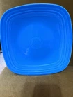 Retired Fiesta Ware Peacock Blue (2009-14) Square Dinner Plate Excel. Used Cond.
