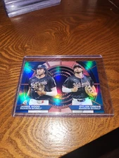 2025 Topps Series 2 James Wood & Dylan Crews Dynamic Duos Blue Foil SP # 079/150