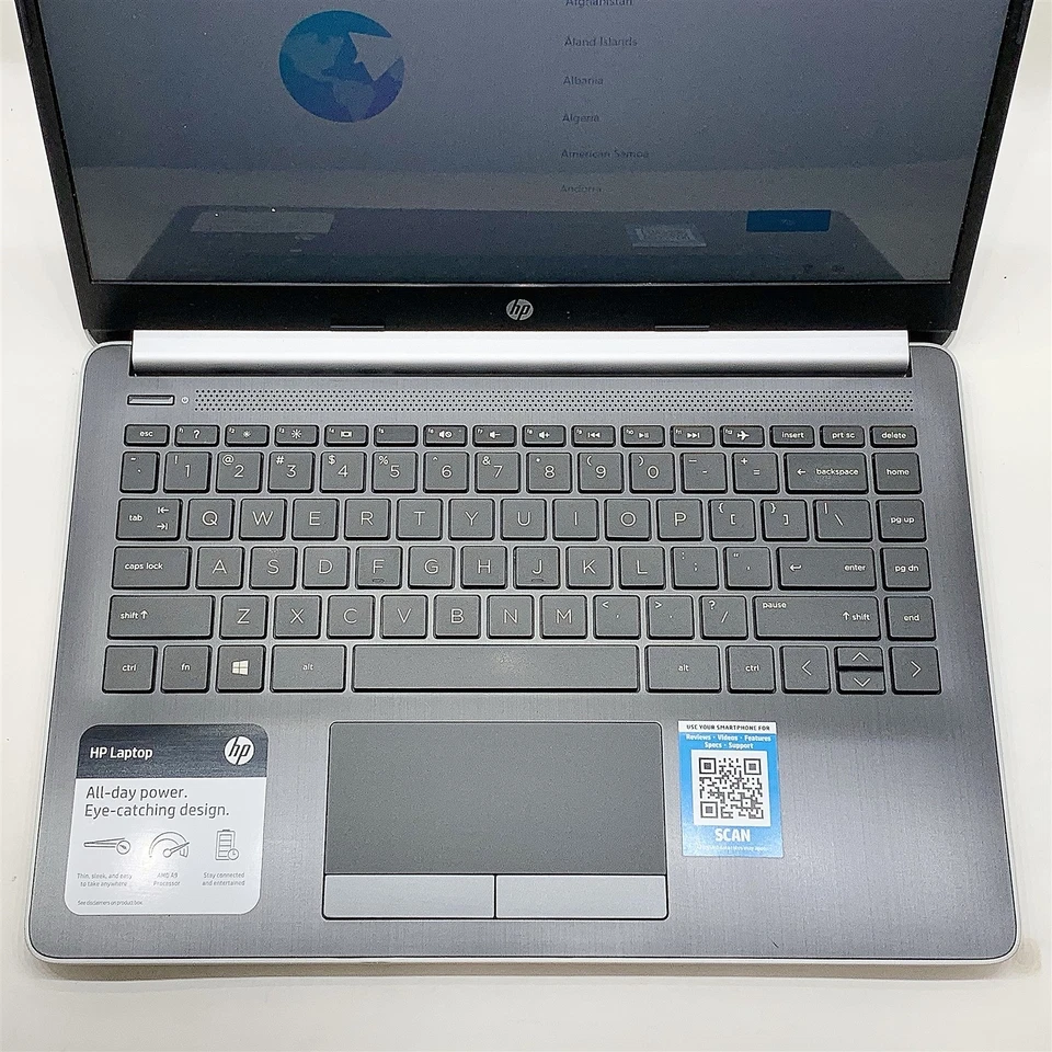 HP 14-dk0002dx Laptop AMD A9-9425 3.10GHZ 14" HD 8GB RAM 256GB M.2 Windows 11 - Image 3 of 4