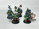 Warhammer 40k Orks Ork Nobs X5 Multipart Plastic Model Assembled & Part Painted