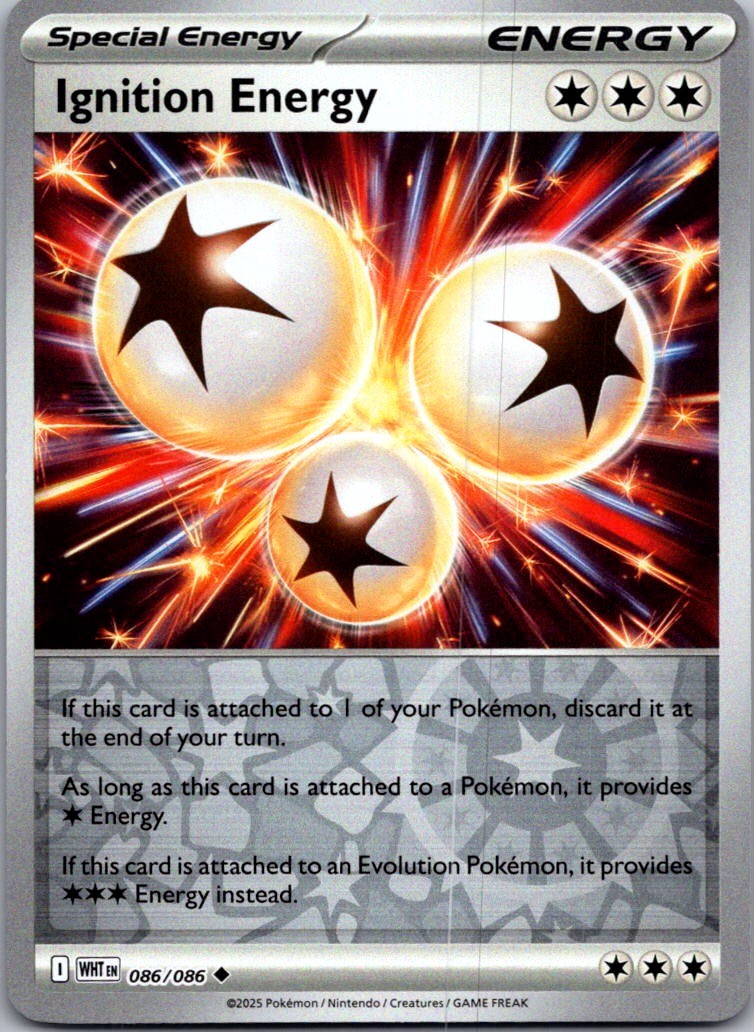 Ignition Energy Reverse Holo Uncommon SV: White Flare 086/086 NM