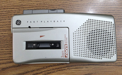 GE 3-5377A AVR Fast Playback Micro Cassette Recorder - Tested And Working