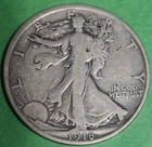 1918-P Walking Liberty Half Dollar Circulated 90% Silver US Coins +Free Shipping