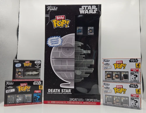 Funko Bitty Pop Lot Star Wars Death Star + (3) 4-Packs & Bitty Pop Rides
