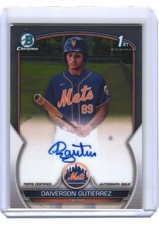 2023 Daiverson Gutierrez Bowman Chrome 1st Bowman Auto RC #CPA-DG (H1101)