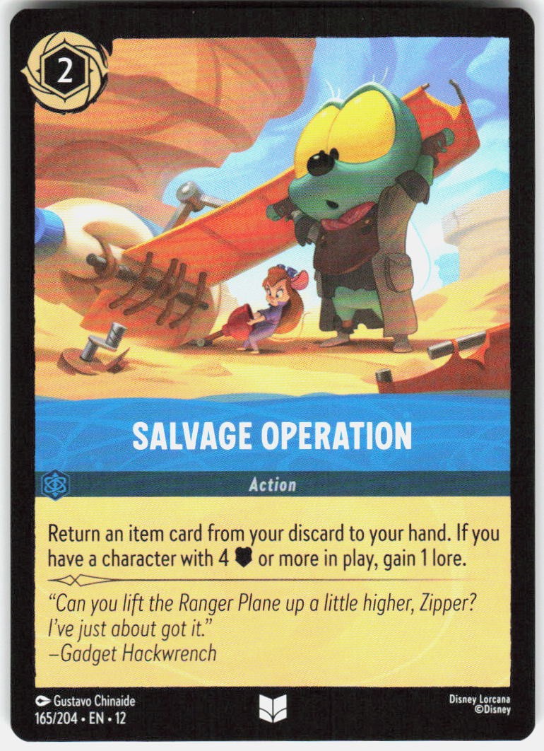 Salvage Operation 165/204 Wilds Unknown Disney Lorcana