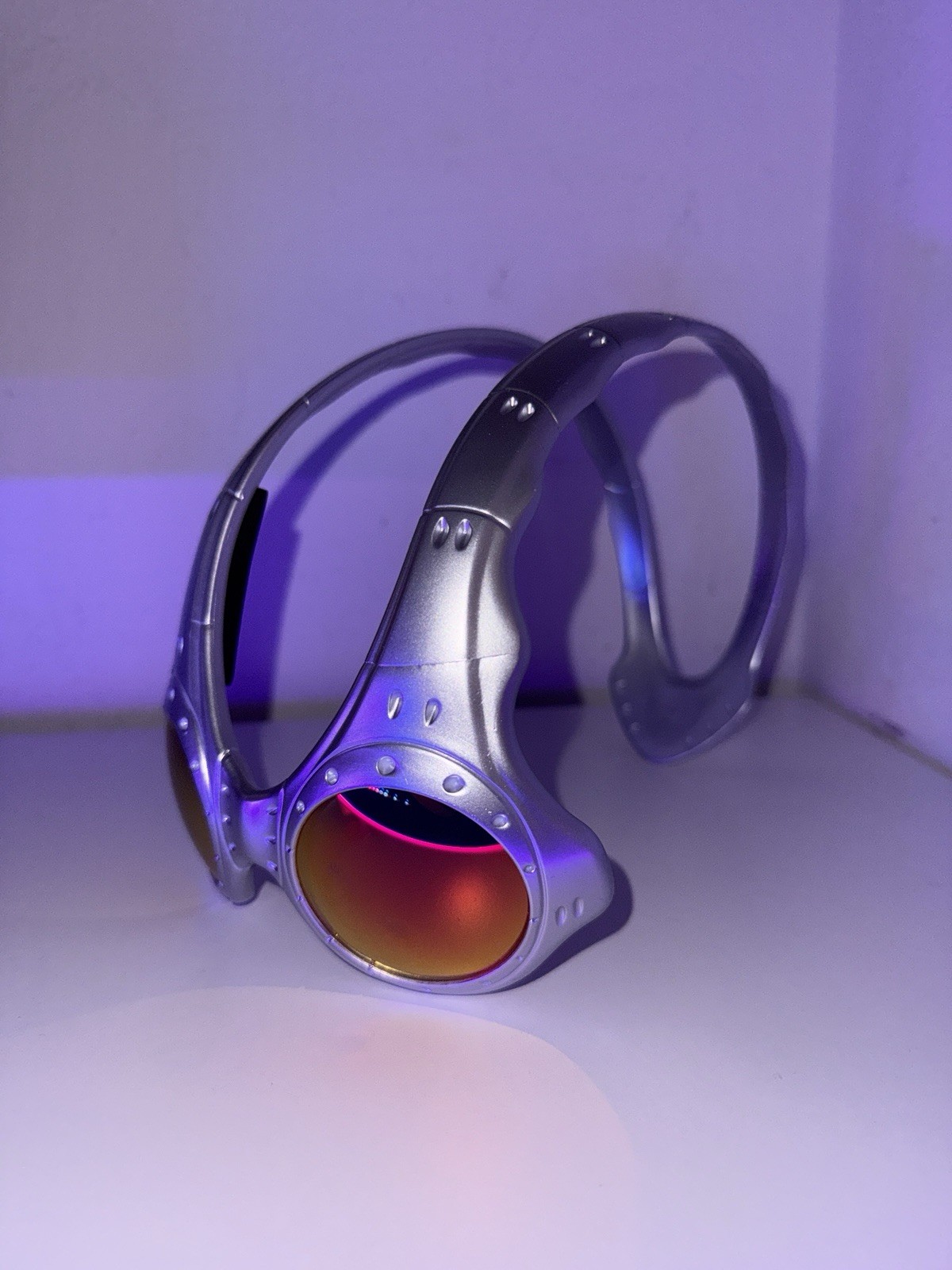 Oakley Over The Top Vintage Silber Sonnenbrille / orange Gläser