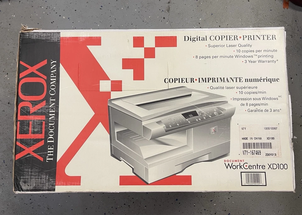 Vintage 2000 Xerox Workcentre XD100 Digital Copier and Laser Printer NEW - Image 2 of 4