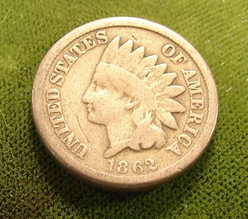 1862==Indian Head Penny==Good Clear Date