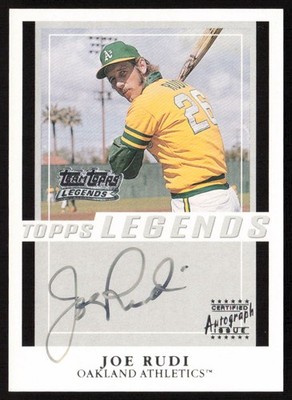 2004 Topps Team Topps Legends Autographs Joe Rudi #TT-JR Oakland Athletics
