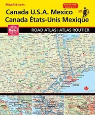 Canada USA Road Atlas - Ring-bound By MapArt Publishing - GOOD