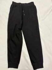 UNIQLO Black HEATTECH Pile-Lined Sweatpants Jogger Drawstring Pocket S