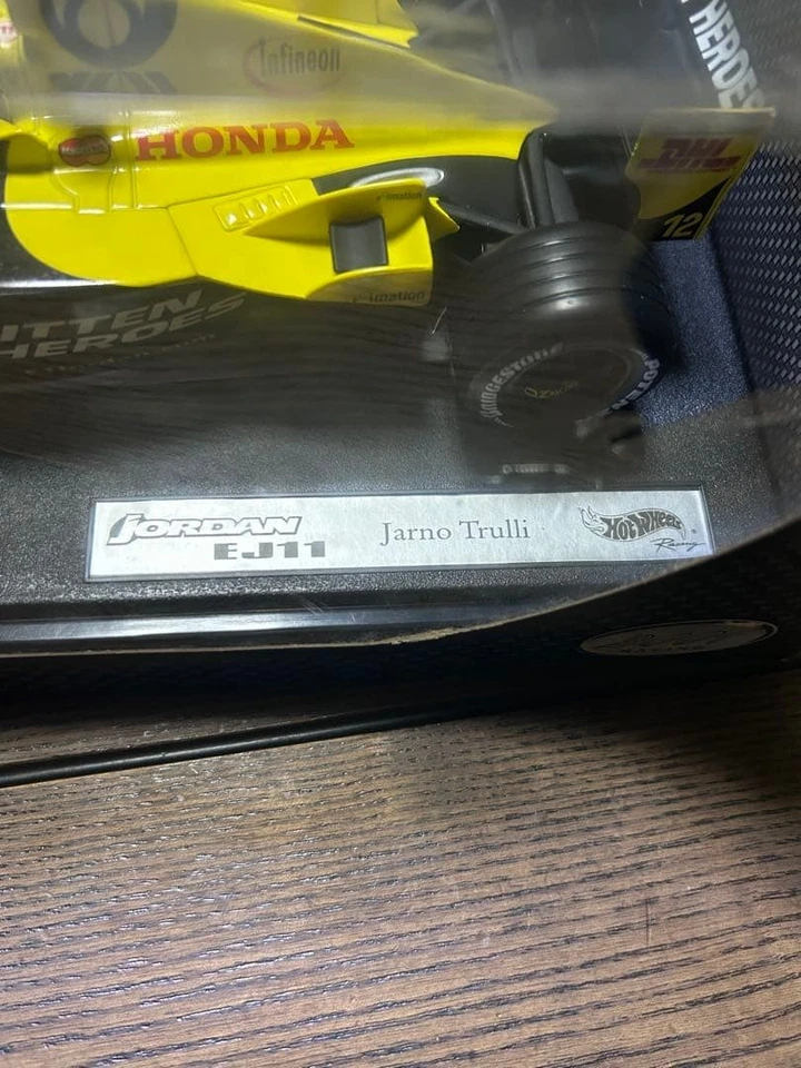 Hot Wheels 1/18 Jordan Honda EJ11 F1 Model Car Jarno Trulli Driver nuova scatola - Immagine 3 di 4