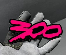 2PC(pair)300 Drip Car Emblem Fender Badges Pink/Black Aggressive Custom Design