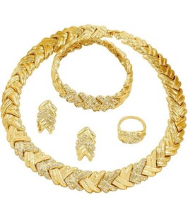 Authentic 18 Karat Gold Plated Jewelry Set