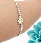 Silver Childrens Bracelet Daisy Beaded Ball Chain 925 Sterling Jewellery 6.5inch